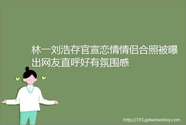 林一刘浩存官宣恋情情侣合照被曝出网友直呼好有氛围感